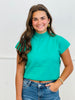 Mock Neck Short Sleeve Top (Reg. and Plus) - 5 Colors