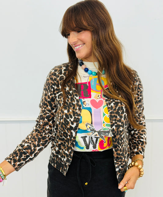 S&C X WR Leopard Print Sweater Cardigan (Reg. and Plus)