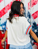 Ivory Contrast Stripe Trim Sweater Top (Reg.)