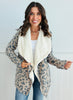 Taupe Leopard Sherpa Jacket (Reg)