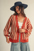 Riviera Striped Scallop Edge Cardigan (Reg.) - 2 Colors