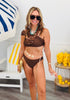 Brown Asymmetric 2-Piece Swimsuit (Reg.)