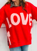 Red/Pink Side Bows Love Graphic Sweatshirt (Reg.)