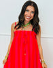 Fuchsia Striped Sleeveless Midi Dress (Reg.)