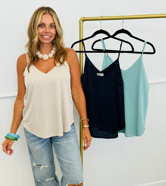 Double Layered Adjustable Tank Top (Reg.) - 3 Colors