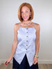 Striped Linen Blend Tie Back Top (Reg.)-2 Colors
