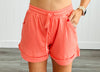Coral Folded Edges Knit Shorts (Reg. & Plus)