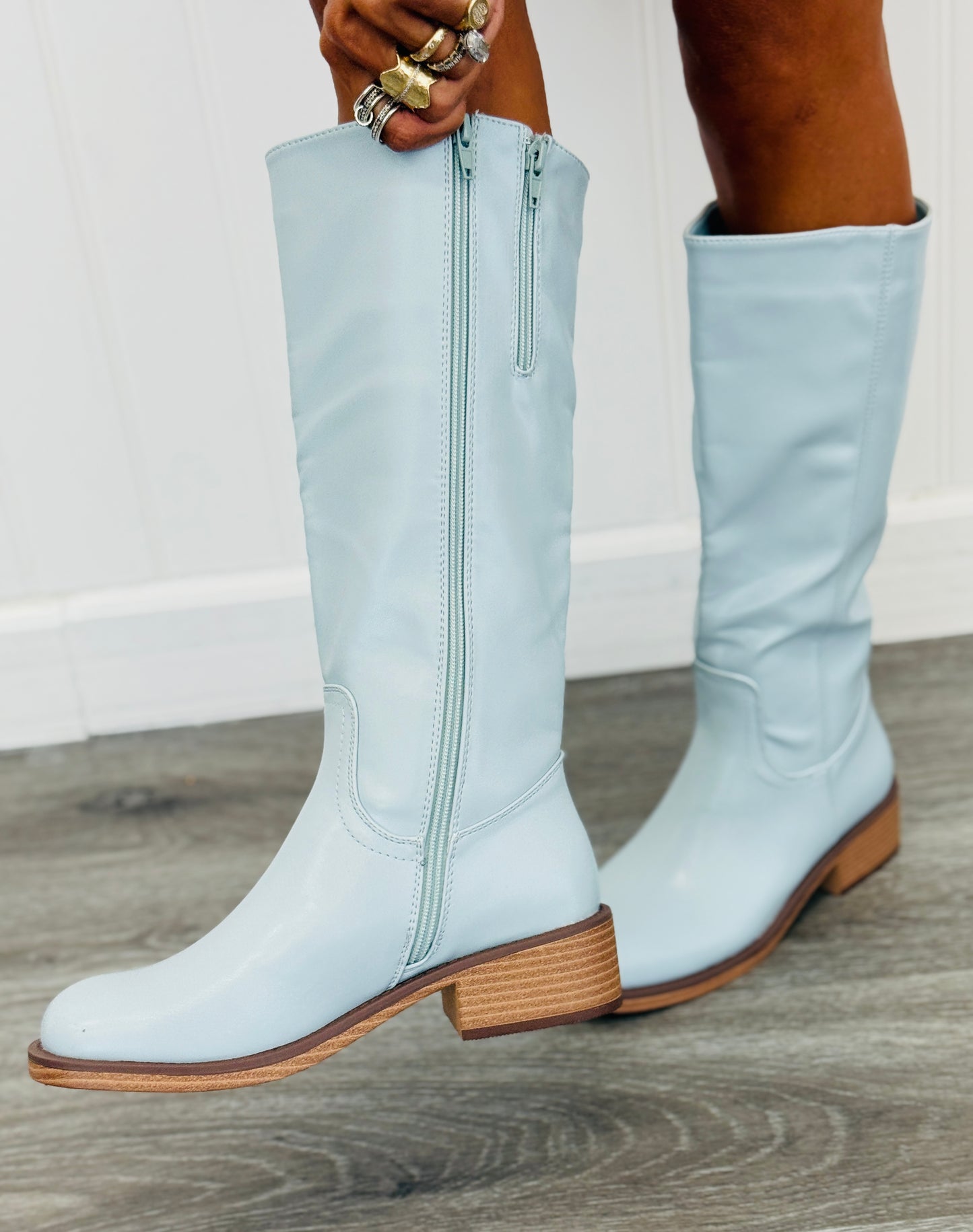 The Jojo Boots in Powder Blue