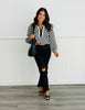 White/Black Polka Dot Blouse (Reg & Plus)