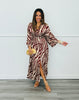 Wild Mirage Zebra Printed Midi Dress (Reg & Plus)