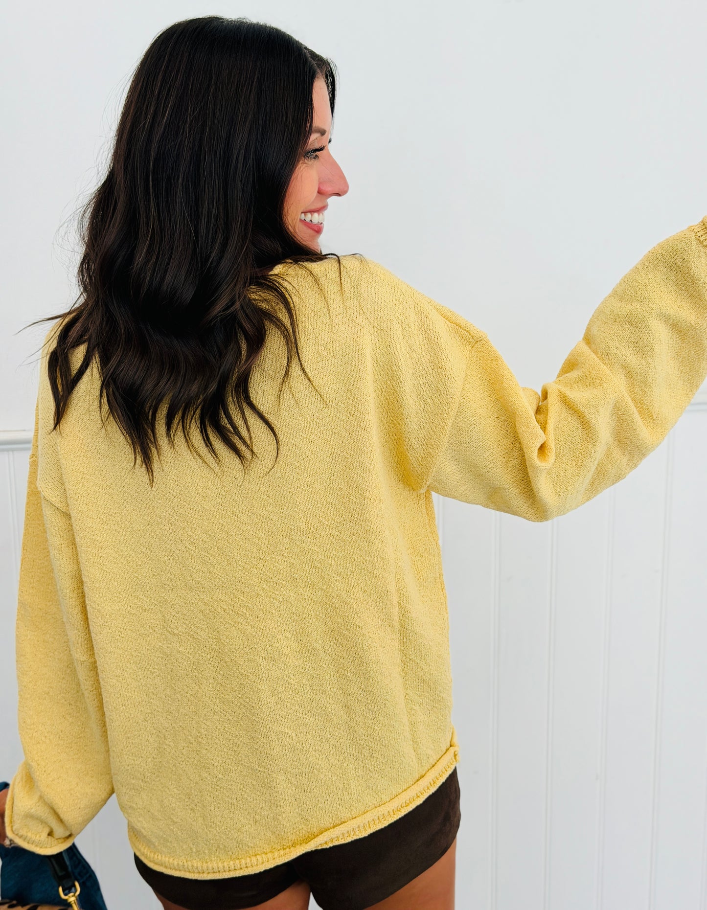 Butter Yellow Pullover Knit Sweater (Reg.)