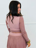 Mesh Divine Long Sleeve Drawstring Top (Reg)