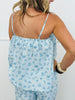 Light Blue Stripe Seashell Flare Tank (Reg.)