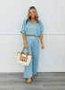 Blue Denim Pinstriped Shirt (Reg & Plus)