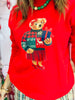 Red Teddy Christmas Sweatshirt (Reg. and Plus)