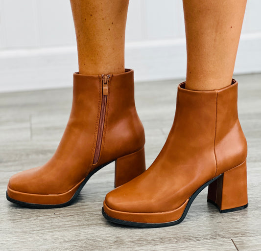 Tan Haute Step Ankle Boots