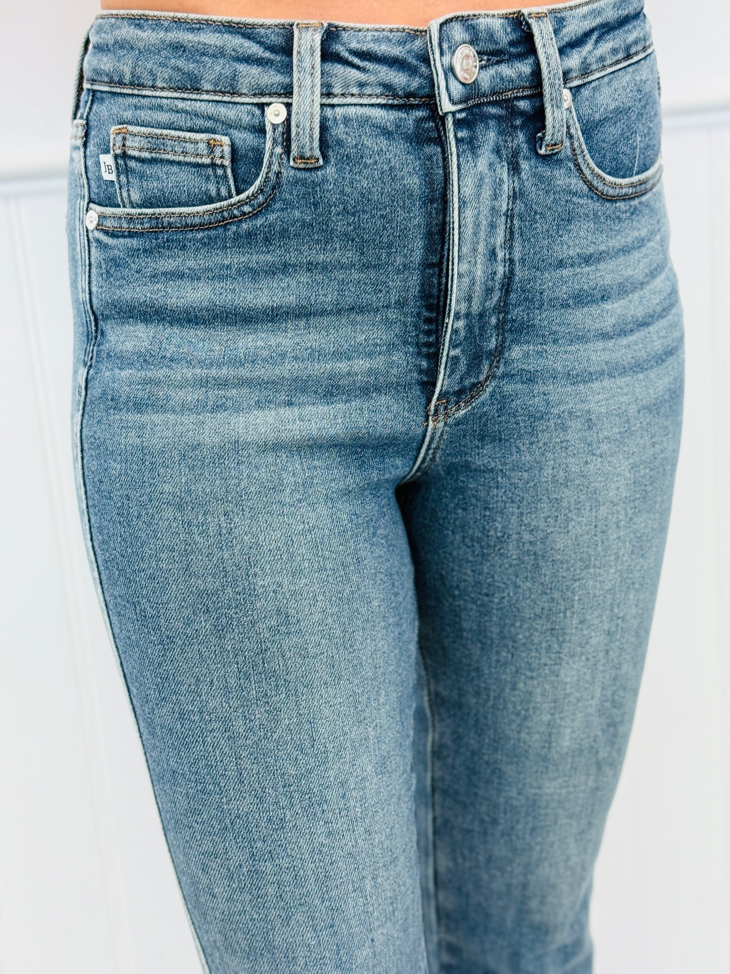 Judy Blue Flatter Me Tummy Control Kick Flares Jeans (Reg. and Plus)