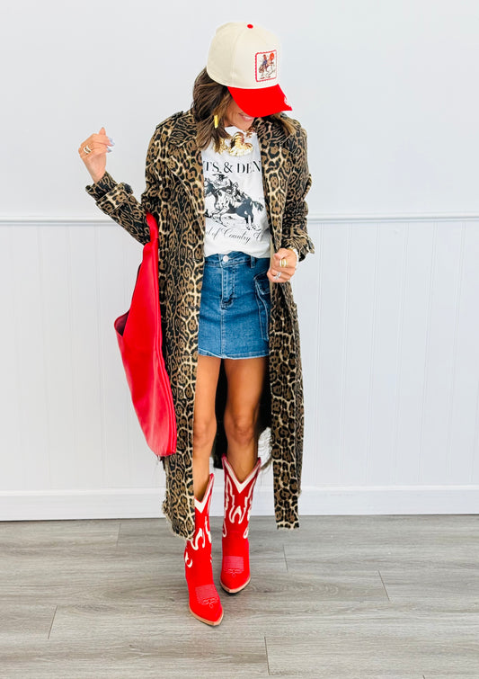 Leopard Trench Coat (Reg. and Plus)