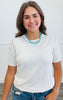 Contrast Piping Knit Pullover Top (Reg. & Plus)-4 Colors