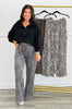 Leopard Print Urban Ribbed Pants  (Reg & Plus)-3 Colors