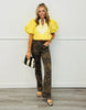 Yellow Baroque Applique Top (Reg.)