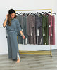 Striped Lace Side Slit Pants (Reg. and Plus) - 6 Colors