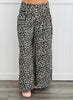 Wide Leg Leopard Drawstring Pants (Reg.)