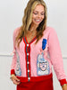 Pink Champagne Sequin Cardigan (Reg. and Plus)