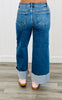Risen Cuffed Up Wide Leg Jeans (Reg & Plus)