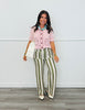 Olive Bold Stripe Ankle Pants Remix (Reg.)