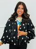 Black/Cream Polka Dot Bubble Jacket (Reg & Plus)