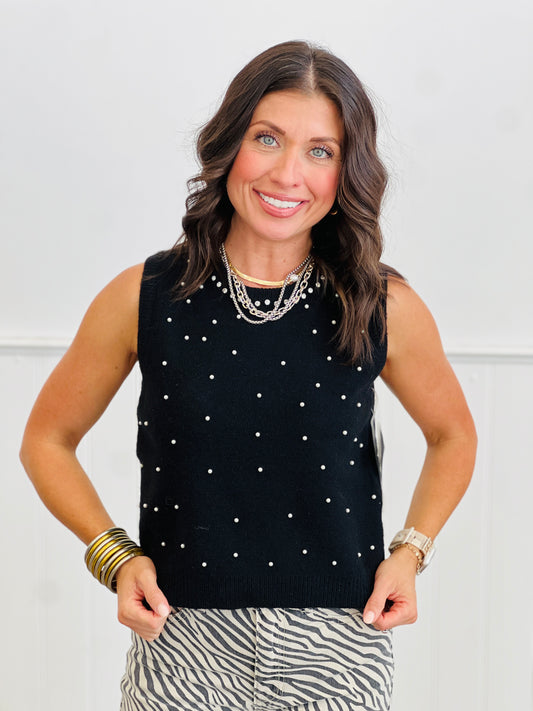 Black Dazzle Sweater Top (Reg)