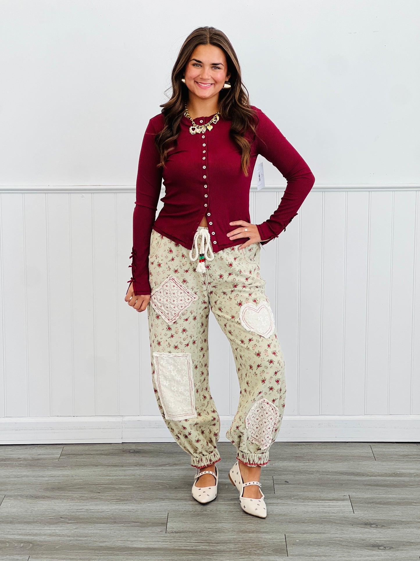 Ribbed Ruffle Hem Sweater Cardi Top (Reg.)-4 Colors