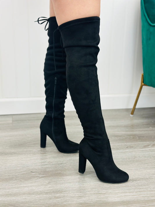 Black The Thigh Is The Limit Boots