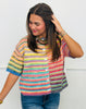 Rainbow Striped Button Up Cardigan (Reg.)
