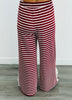 Striped Lace Side Slit Pants (Reg. and Plus) - 6 Colors