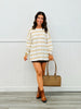 Taupe/Ivory Striped Long Sleeve Top (Reg.)