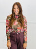 Semi Sheer Floral Print Mesh Top (Reg.) - 3 Colors