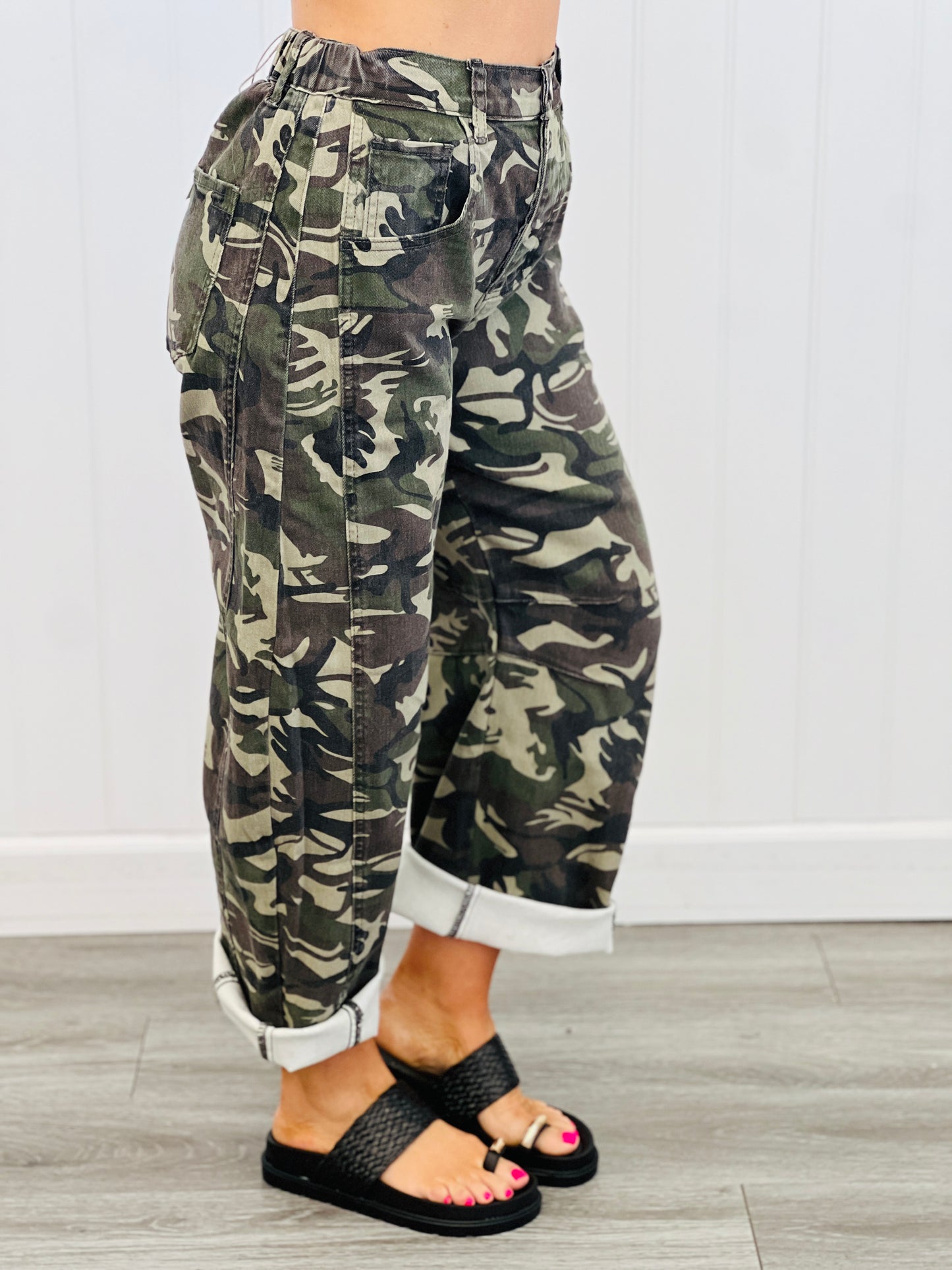 Camo Print Barrel Pants (Reg.)