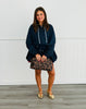 Navy Drawstring Balloon Mini Skirt (Reg & Plus)