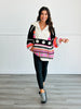 POL Black Multi Geo Sweater Top (Reg)