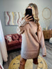 Dark Taupe High Neck Mini Sweater Dress (Reg.)
