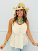 Bow Front Textured Cami Top (Reg.) - 2 Colors