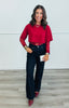 Cotton Lace Long Sleeve Bodysuit (Reg.)- 6 Colors