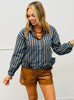 Striped Ruffled Hem Shirt (Reg) - 2 Colors