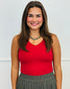 Burgundy Haven V-Neck Bodysuit (Reg. and Plus)