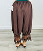Mocha Forever Capri Lace Ruffle Pants (Reg & Plus)