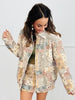Multi Floral Patchwork Button Up Jacket (Reg.)