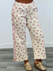 Cream Floral Heavy Fleece Pants (Reg.)