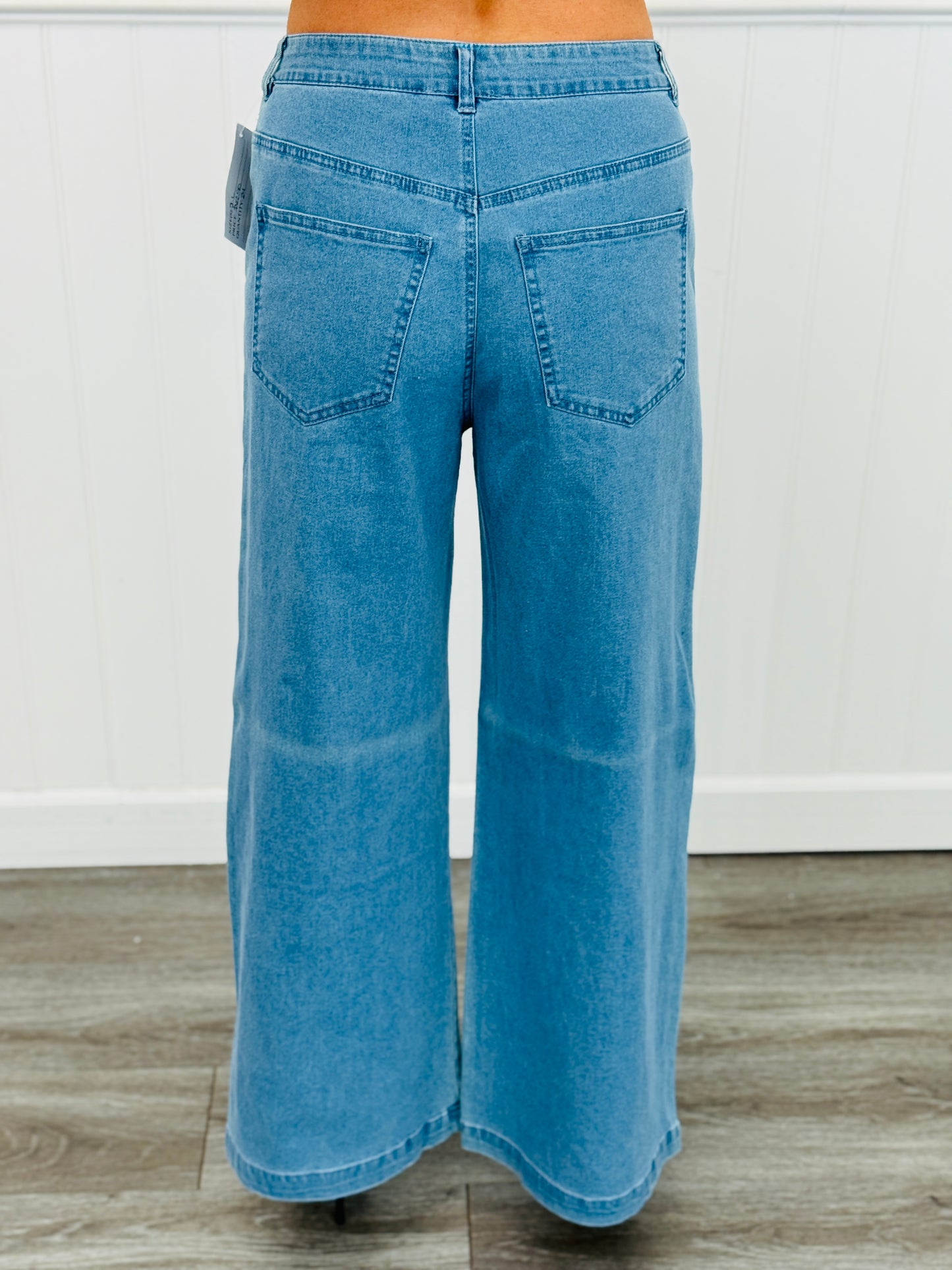 Light Blue Studded Ankle Pants (Reg.)